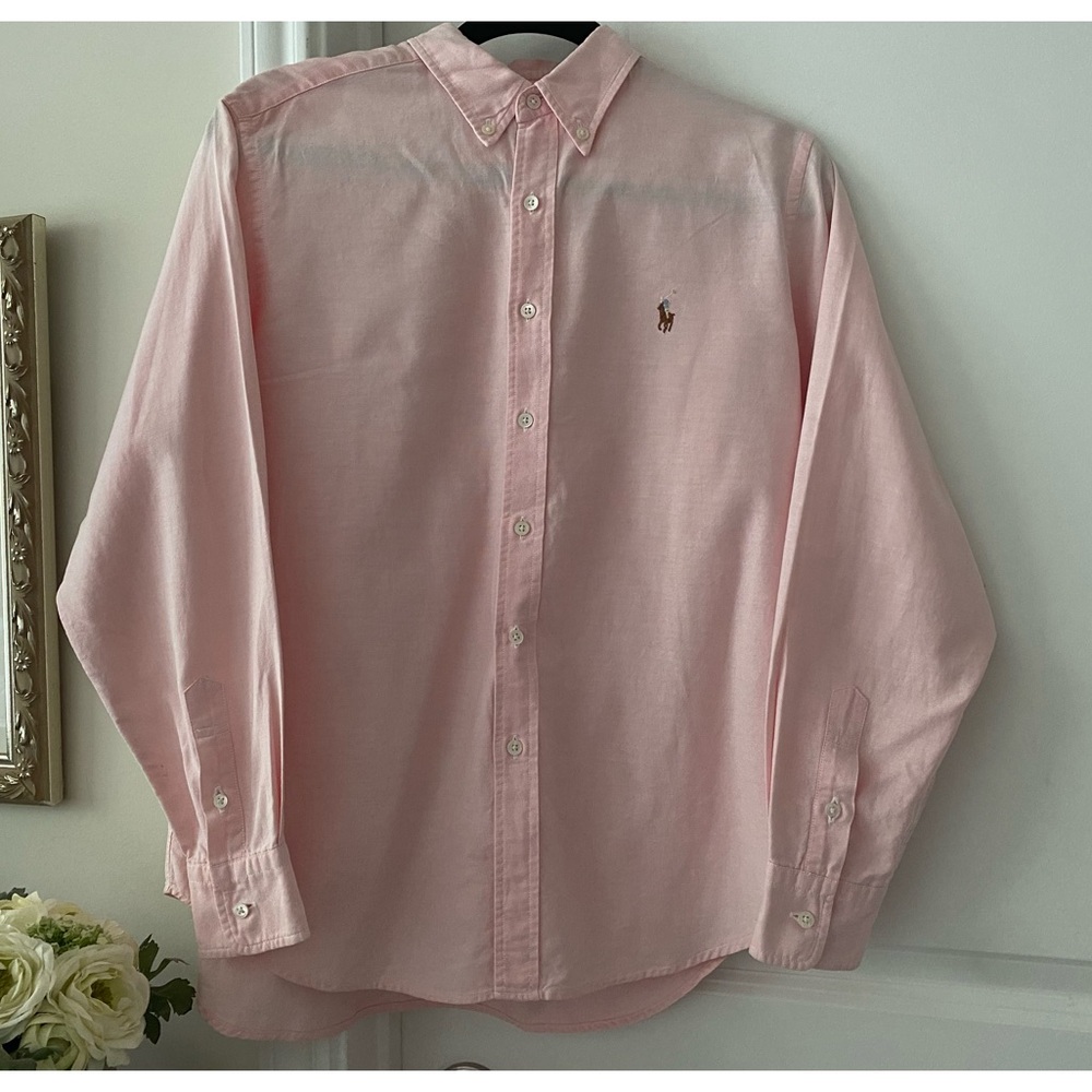 Ralph Lauren the Big Oxford L. Pink Men Button-down Shirt, Size L